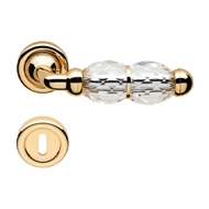 Crystal Mortise Handle On Rose - Gold P